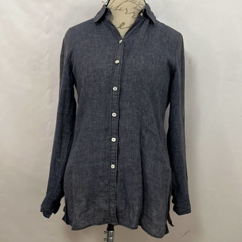 PAPERWHITE 100% LINEN BUTTON DOWN SHIRT SIZE 6